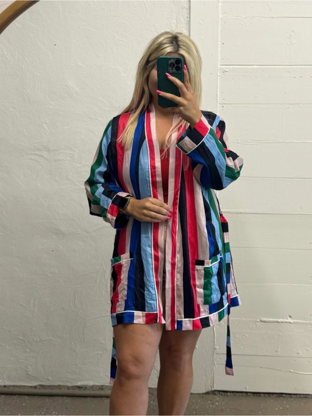 Multicolor Lightweight Duster/Kimono by Plush